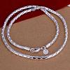 Popular Silver Color Plated Brass Coreana Chain Necklaces For Men NJEW-BB12821-1