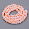 Handmade Polymer Clay Beads Strands CLAY-N008-010C-2