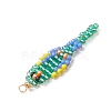 Glass Seed Beaded Pendants PALLOY-MZ01239-02-4