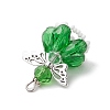 Faceted Glass Pendants PALLOY-MZ00583-09-4