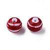 Opaque Striped Acrylic Beads MACR-S373-27B-01-2