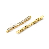 SHEGRACE Brass Pave Clear Cubic Zirconia Connector Charms XGRQ3P478-640G-2