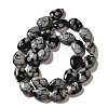 Natural Snowflake Obsidian Beads Strands G-I377-A28-3