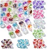 10Pcs Two Tone UV Plating Rainbow Iridescent Acrylic Beads TACR-YW0002-33E-2