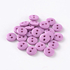 2-Hole Flat Round Resin Sewing Buttons for Costume Design BUTT-E119-28L-03-1