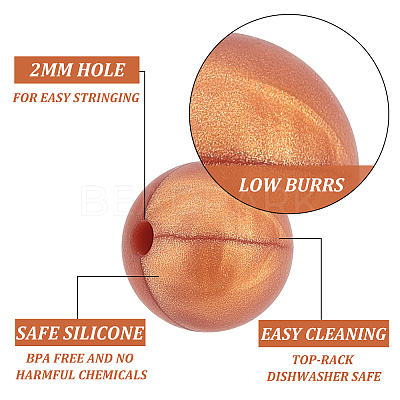 Food Grade Eco-Friendly Silicone Beads SIL-WH0010-10A-1