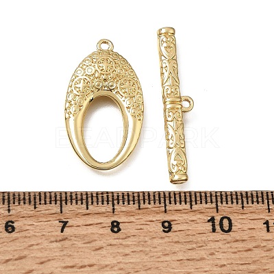 Brass Toggle Clasps KK-CJC6001-01B-G-RS-1