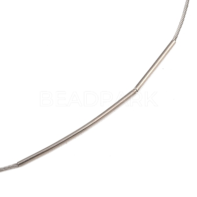 Stainless Steel Wire Necklace Cord DIY Jewelry Making X-TWIR-R003-23A-1