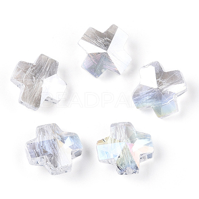 Electroplate Transparent Glass Beads EGLA-N012-002-NF-1