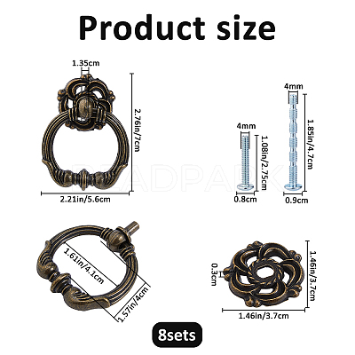 Zinc Alloy Box Pull Handle FIND-WH0817-192AB-1