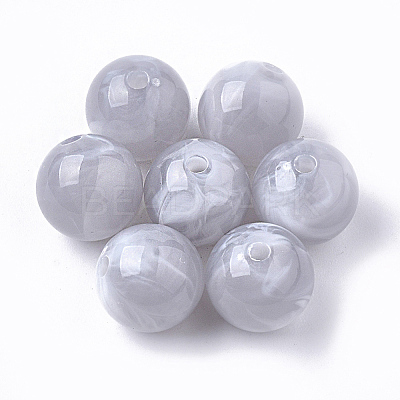 Acrylic Beads OACR-S022-25B-8mm-1
