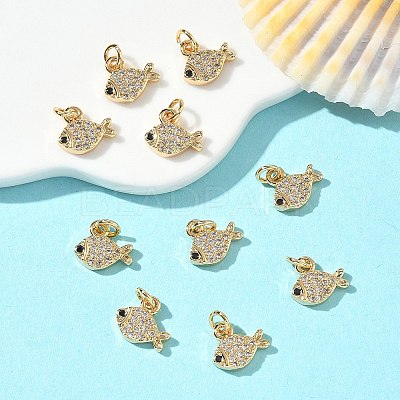 SHEGRACE Brass Micro Pave Cubic Zirconia Pendants XGRQ3D763-488G-1
