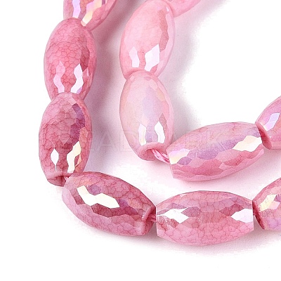 Anti-Tarnish Electroplate Glass Beads Strands EGLA-Q130-02A-13-1