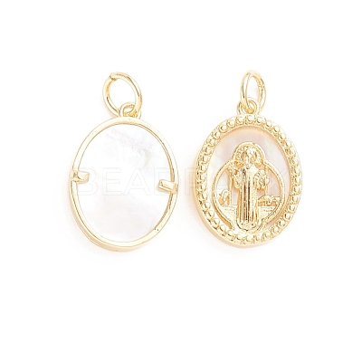 Religion Brass Pendants ZIRC-E164-37G-1