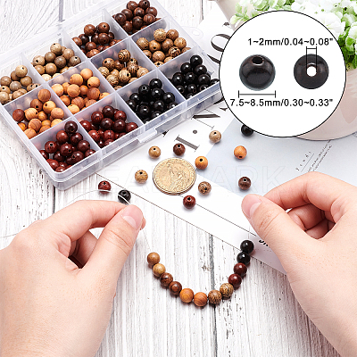 Natural Wood Beads WOOD-PH0001-23-LF-1