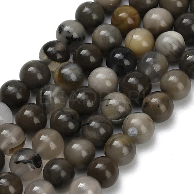 Natural Volcanic Agate Beads Strands X-G-G305-A01-6mm-1