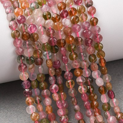 Natural Multicolor Tourmaline Beads Strands G-D110-F02-03-1