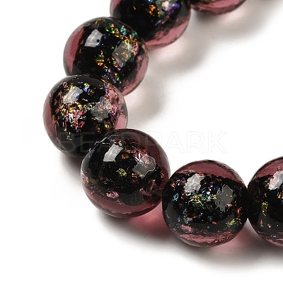 Handmade Dichroic Foil Glass Beads Strands DICH-U001-06E-1