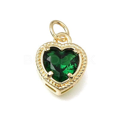 Brass Glass Pendants KK-E802-16G-B-1