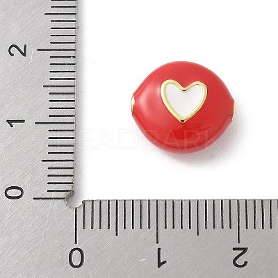 Brass Enamel Beads KK-P294-52G-01-1