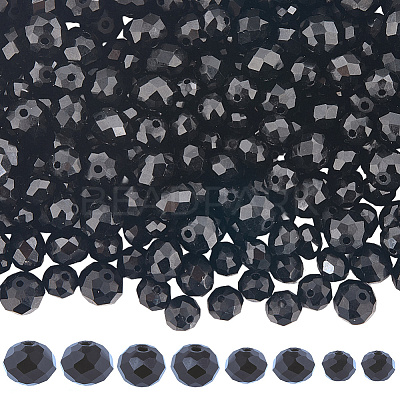 8 Strands 4 Styles Opaque Solid Color Glass Beads Strands EGLA-LT0001-04D-1