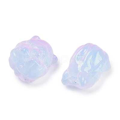 Transparent Spray Paint Glass Beads GLAA-H035-01K-1