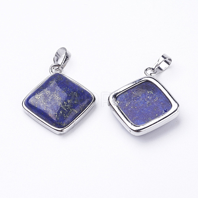 Natural Dyed Lapis Lazuli Pendants G-E420-05P-1