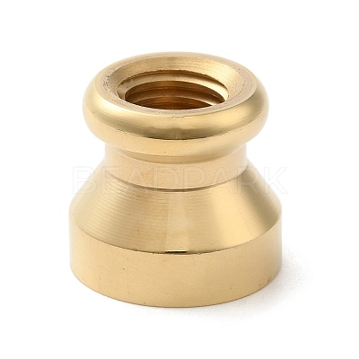 Golden Plated Round Shaped Wax Seal Brass Stamp Head STAM-K002-01G-02-1