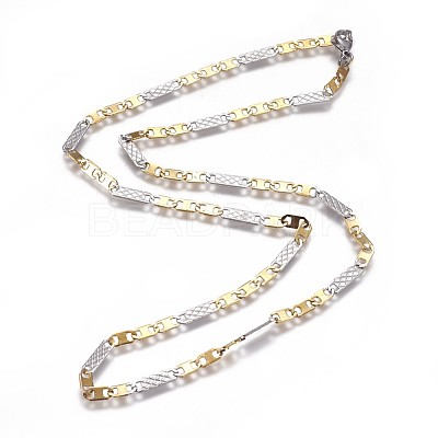 304 Stainless Steel Mariner Link Chain Necklaces NJEW-F261-12GP-1