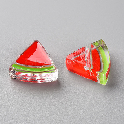 Transparent Enamel Acrylic Beads X-TACR-S155-001F-1