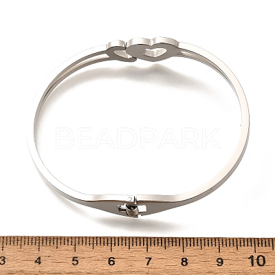 304 Stainless Steel Hinged Bangles for Women BJEW-F474-37P-01-1