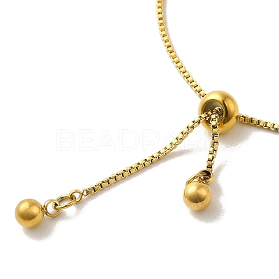 Rhinestine Column Link Slider Bracelet BJEW-K237-01G-1