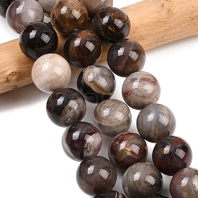 Natural Petrified Wood Beads Strands G-L648-A03-16mm-02-1