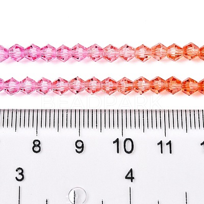 Gradient Color Baking Paint Glass Bead Strands LS-DGLA-A039-T4mm-A04-1