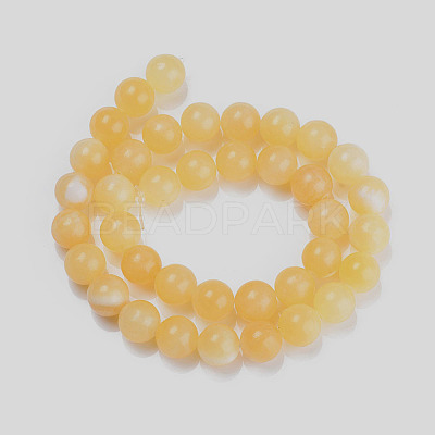 Natural Topaz Jade Beads Strands G-E266-11A-8mm-1