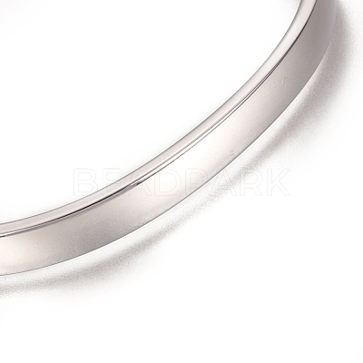 304 Stainless Steel Cuff Bangles STAS-I110-10-4mm-1