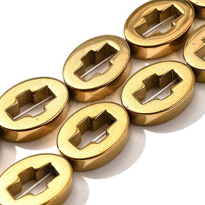 Electroplated Synthetic Non-magnetic Hematite Beads Strands G-L613-Z01-03E-1