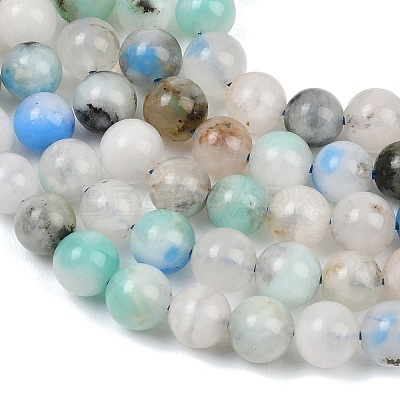 Natural Azurite Beads Strands G-L647-A01-8mm-1