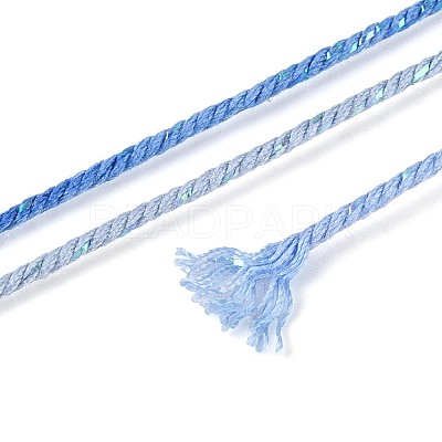 30M Segment Dyed Macrame Cotton Cord OCOR-T018-01P-1