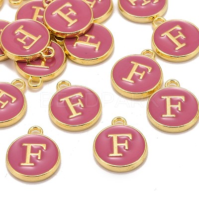 Golden Plated Alloy Enamel Charms ENAM-S118-08F-1