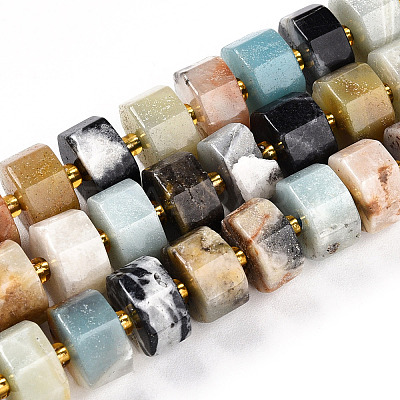 Natural Flower Amazonite Beads Strands G-T140-33-1
