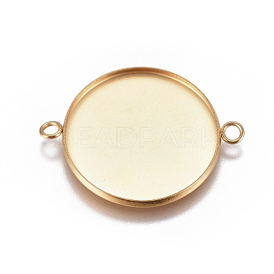 Ion Plating(IP) 304 Stainless Steel Cabochon Connector Settings X-STAS-G127-14-25mm-G-1