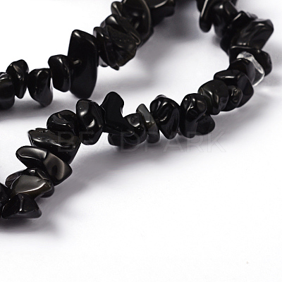 Natural Obsidian Beads Strands X-F005-1