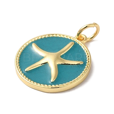 Rack Plating Brass Enamel Pendants KK-B092-19G-02-1