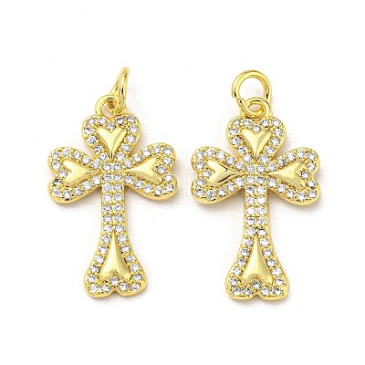 Brass with Cubic Zirconia Pendants FIND-Z023-08C-1
