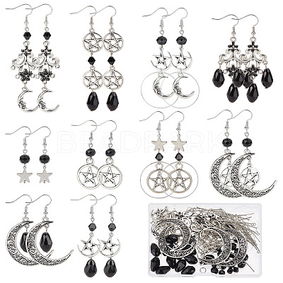 SUNNYCLUE DIY Earring Making Kit, Including Glass & Alloy & Non