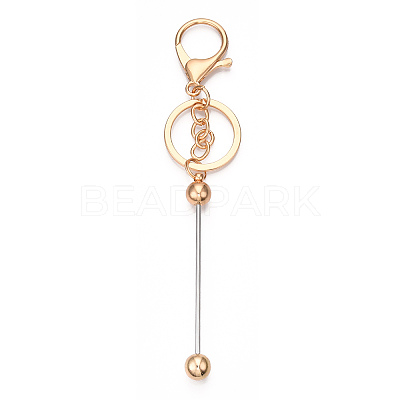Alloy Bar Beadable Keychain for Jewelry Making DIY Crafts KEYC-A011-01KCG-1