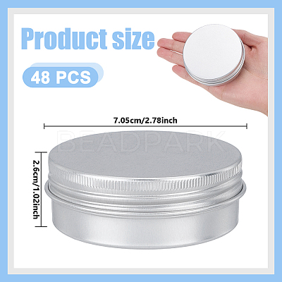 Round Aluminum Packing Boxes CON-WH0112-054-1