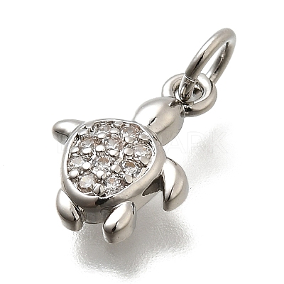 Brass Micro Pave Cubic Zirconia Pendants KK-Z093-15P-1