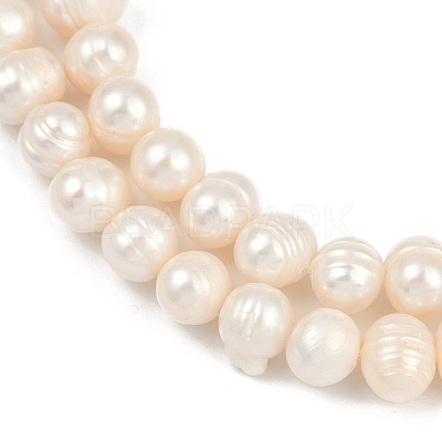 Natural Cultured Freshwater Pearl Beads Strands PEAR-I007-07X-07D-1